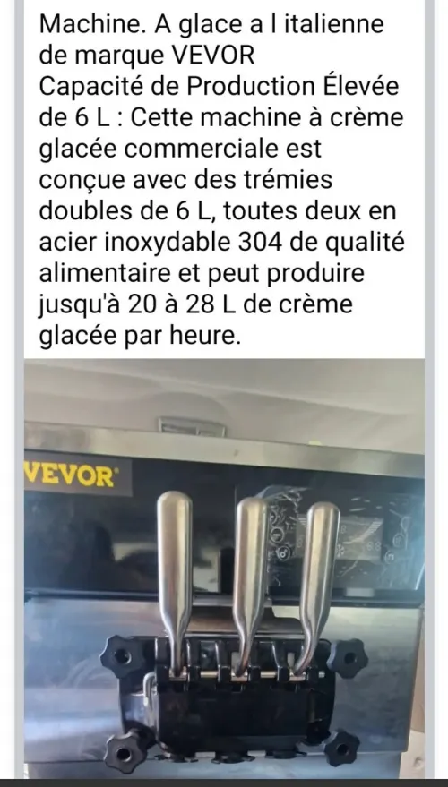 Machine a glace VEVOR