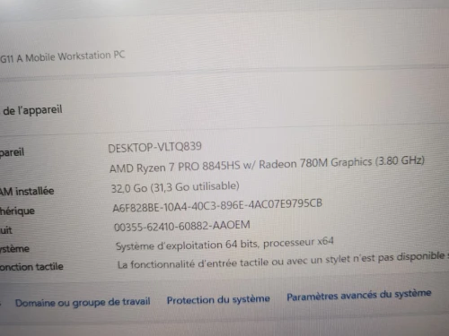 HP ZBOOK POWER 16 G11A RYZ 7 8845HS /RTX A1000 ADA