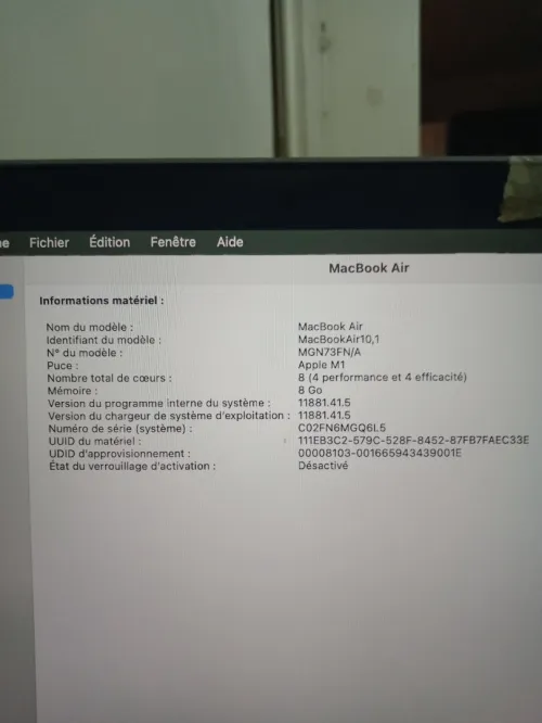 MacBook air m1 2020