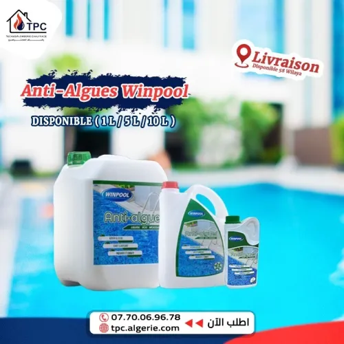 Anti--algues 1L/5L/10L WINPOOL Produite Nettoyage Piscine