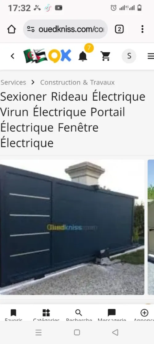 Rideaux électrique portail coulissant fauteuil abattant sectionnel travaux de serrurier serrure