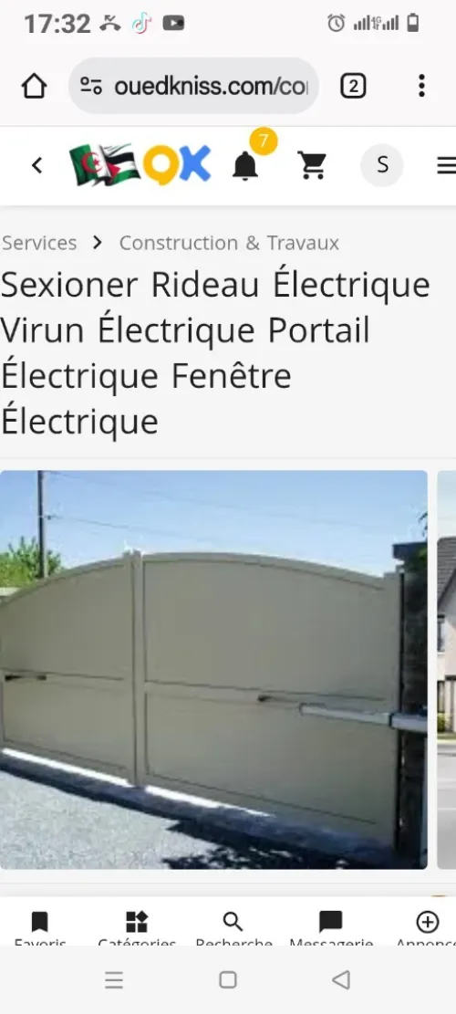 Rideaux électrique portail coulissant fauteuil abattant sectionnel travaux de serrurier serrure