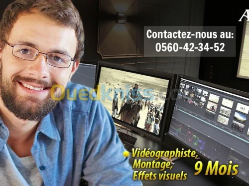 Formation: Vidéographiste, Montage et Effets spéciaux