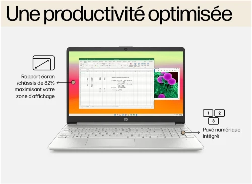 HP 15S I7-1255U 12eme 16G 512G SSD 15.6'' WIN 11