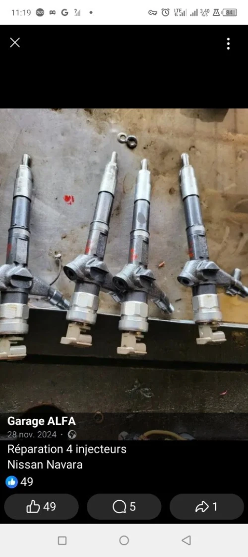 Injecteur nissan Navara 