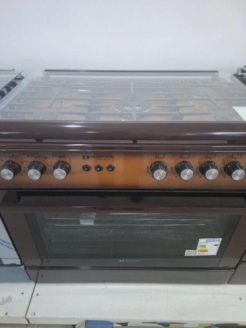 Cuisinière  Arthur Martin 4 feux marron  gaz gaz o1 wok