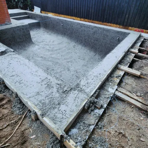 construction de piscines par projection de béton