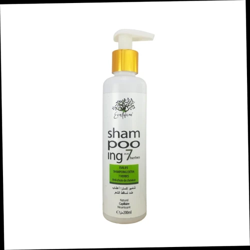 Shampoing Extra 7 herbes Antichute de cheveux 100% naturelle 200 ml