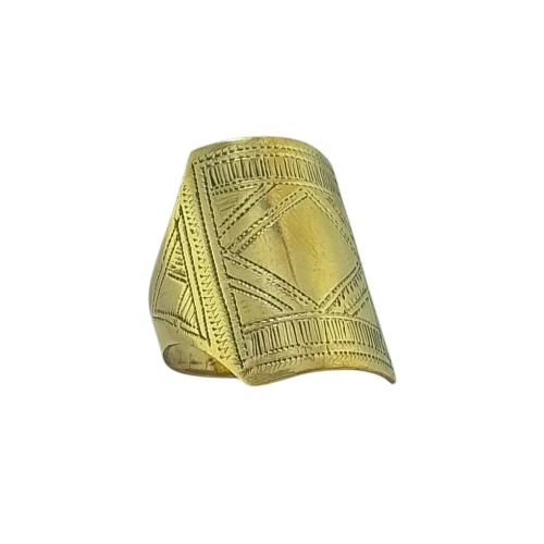 Bague touareg chevalière pour homme ou femme fabriquée à la main de diamètre 6.2 cm 