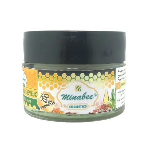 Crème pour Cheveux aux Produits de la Ruche (Cire d'abeille, Propolis) 60 gr