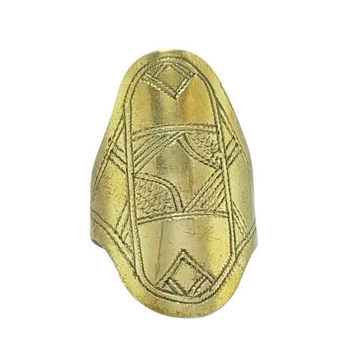 Bague longue touareg pour homme ou femme fabriquée à la main de diamètre 6 cm 