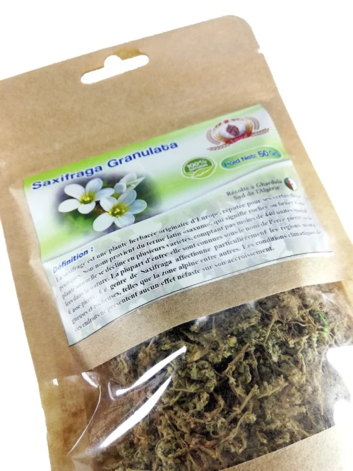 Plante Saxifrage Granulata Sèche - Local - Sac 50 Gr  