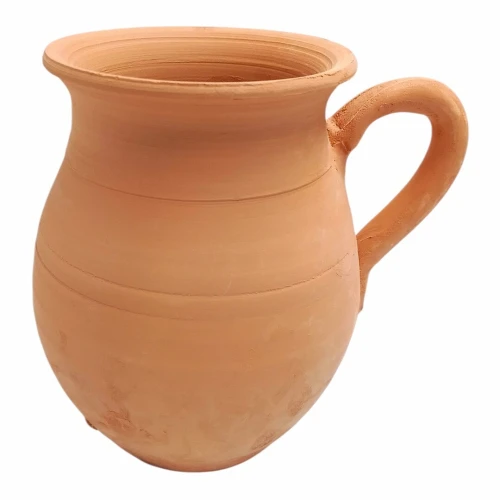 Cruche Saharienne en Terre Cuite - L'Art de la Fraîcheur Traditionnelle (1L) إبريق من الطين الصحراوي - فن النضارة التقليدية