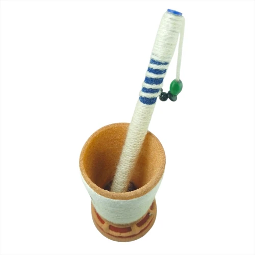 Porte-Stylo Artisanal en Argile de Ghardaïa - Savoir-faire Ancestral pour un Bureau Inspirant