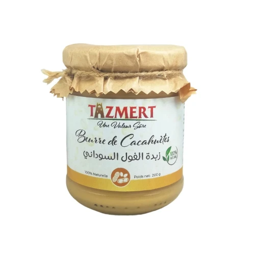 Beurre de Cacahuète 100% Naturel, Sans Additifs - Pot de 200g