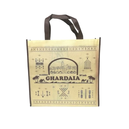 Sac Shopping Réutilisable Pliable Résistant aux Déchirures Non-tissé Avec Poignée 