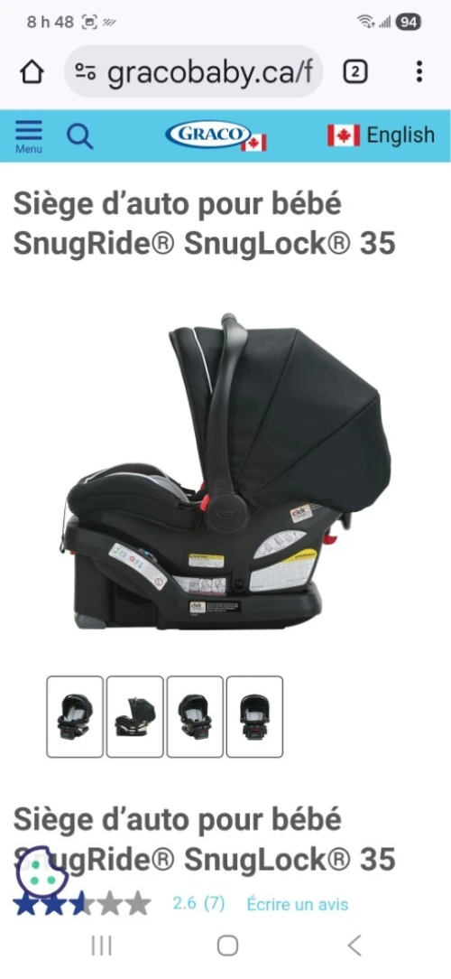 Siège auto bébé