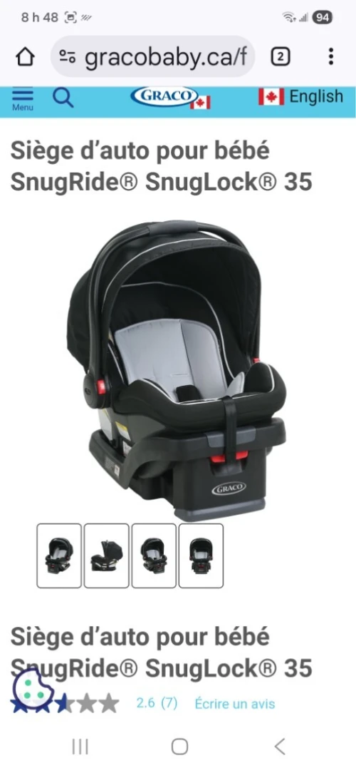 Siège auto bébé