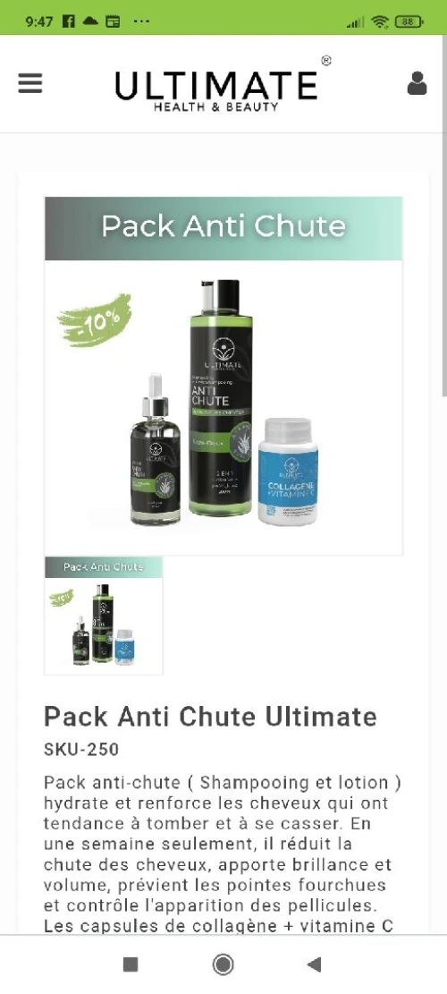 Pack anti chute