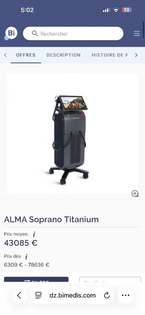 Laser Alma soprano titanium