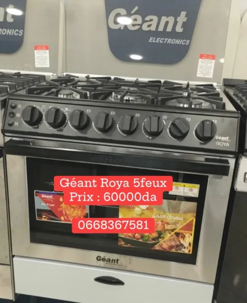 Cuisinière géant 5feux inox ventilé catalise 