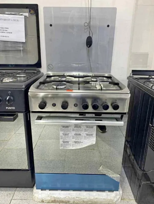 Cuisinière ariston 4feux inox ventilé catalisé
