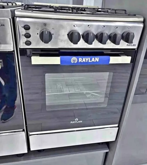 Promotion cuisinière Raylan simple/ventile 4feux 60cm inox/marron