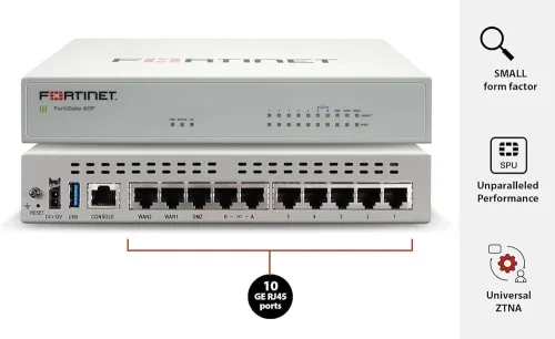 The Fortinet FortiGate 60F is a