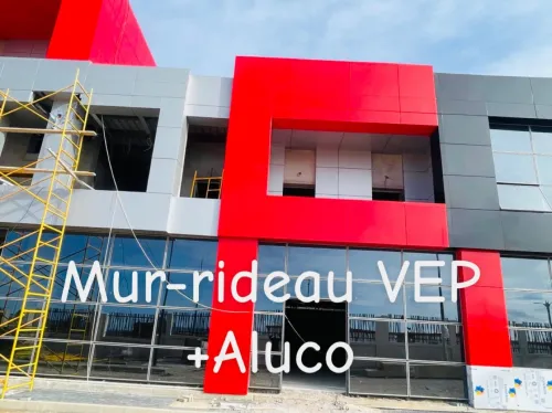 Façade HPL  Alucobond  VENTILE mur rideau et terre cuite