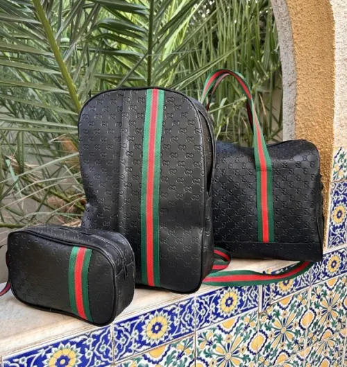Promontion Meilleur pack 3Pcs Cabas Sac a Dos et Pochette en Tissue Imperméable  