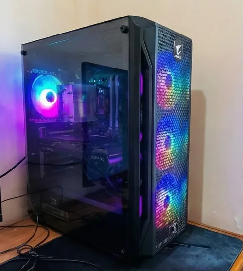 Pc gamer rayzen 5 5600 rx 6600 radeon xfx b550 aorus elite 16gb 3200
