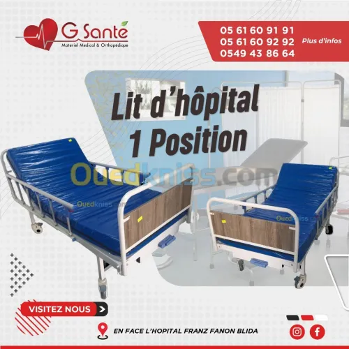 Lit d'Hopital à 01 Positions 