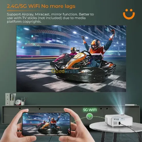 Projecteur Datashow Yaber Y9 Pro Full HD Bleutooth WIFI 400Ansi Lumens+Cartable+Écran
