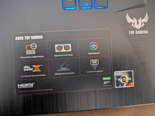 ASUS Tuf Gaming Ryzen 7 3750H 16G 512 SSD GTX 1660Ti 17.3" FHD