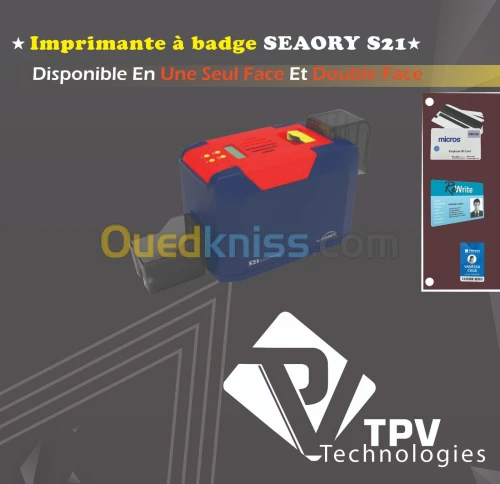 IMPRIMANTE A BADGE SEAORY S21 UNE SEULE FACE