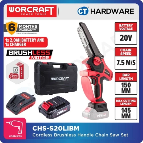 MINI SCIE A CHAINE WORCRAFT BATTERIE 20V-2A CHS - S20LIB
