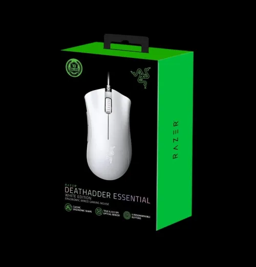 SOURIS RAZER DEATHADDER ESSENTIAL FILAIRE WHITE