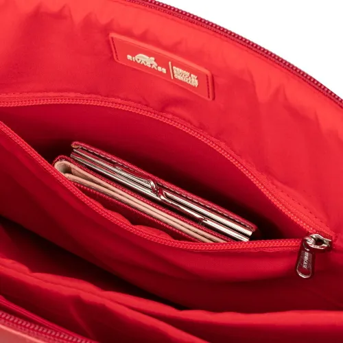 SAC A MAIN RIVACASE 8992 ROUGE 14" POUR FEMME