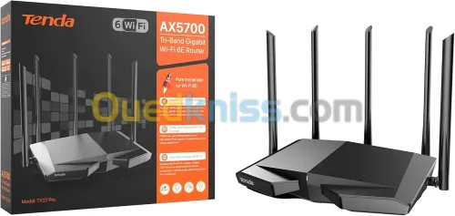 ROUTEUR TENDA TX27 PRO AX5700 TRI-BAND GIGABIT WIFI 6E