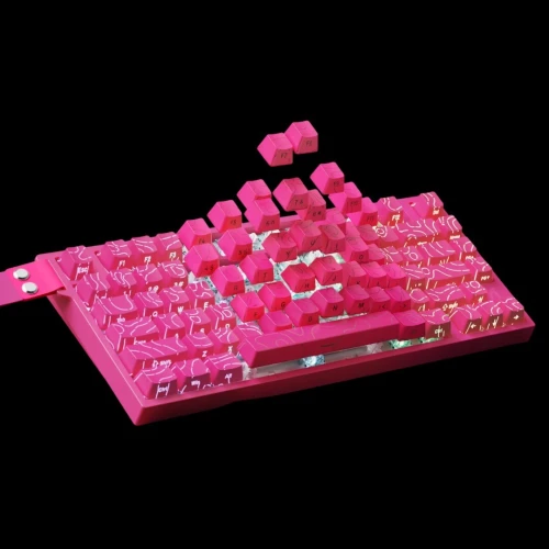CLAVIER GAMING ATTACK SHARK R82 HE PINK CONTOUR LINE MECANIQUE MAGNETIQUE