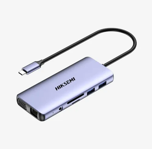 HUB HIKVISION TYPE-C 11EN1 ( HDMI/VGA/SD/TF/USB3.0/USB 2.0/AUD)