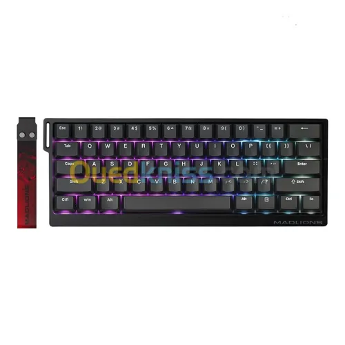 CLAVIER MADLIONS MAD 60 HE BLACK MAGNETIQUE SWITCH RGB