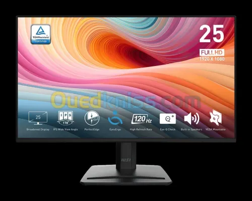 MONITEUR MSI PRO MP252 E2 25" IPS 120HZ 1MS FHD BLACK