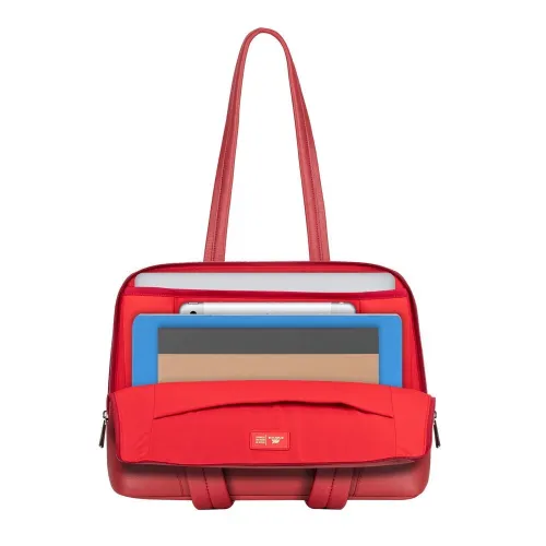SAC A MAIN RIVACASE 8992 ROUGE 14" POUR FEMME
