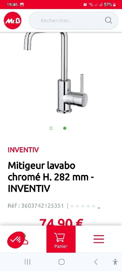 Vends mitigeur pour lavabo 