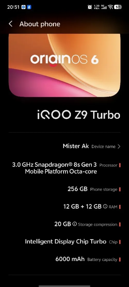 Vivo Iqoo z9 turbo