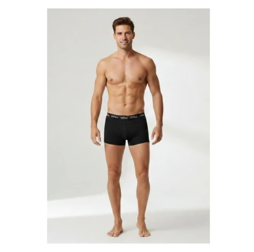 Tex Pack de 04 Boxers Homme  Chill, Produit d'Origine , Vert, Kaki, Bleu, Noir & Gris