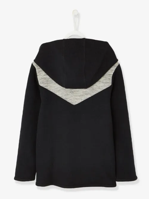 Vertbaudet Sweat Zippé Garçon avec Capuche, Sport, Gris Chiné, Produit Original