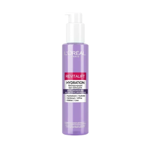 L'Oréal Paris Gel Nettoyant Visage, Hydratant & Lissant Revitalift Filler , 150 ml, Produit d'Origine