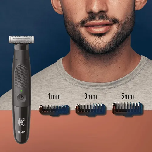 Pack 01 Tondeuse à Barbe Sans Fil 3 Sabot, Gillette King Styler Master + 01 Lame de Rechange, Produit d'Origine